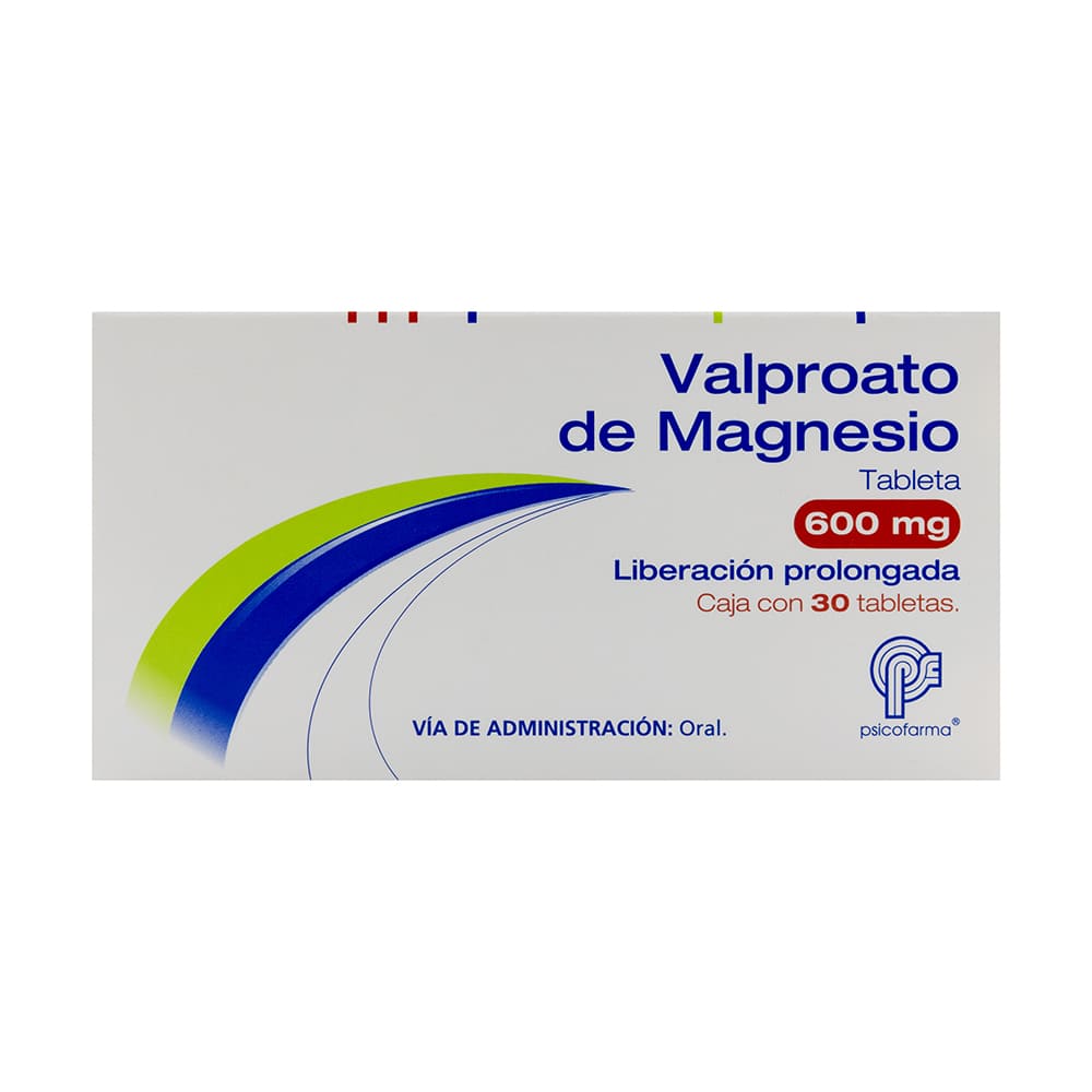VALPROATO DE MAGNESIO 600MG 30 TABLETAS LIBERACION PROLONGADA